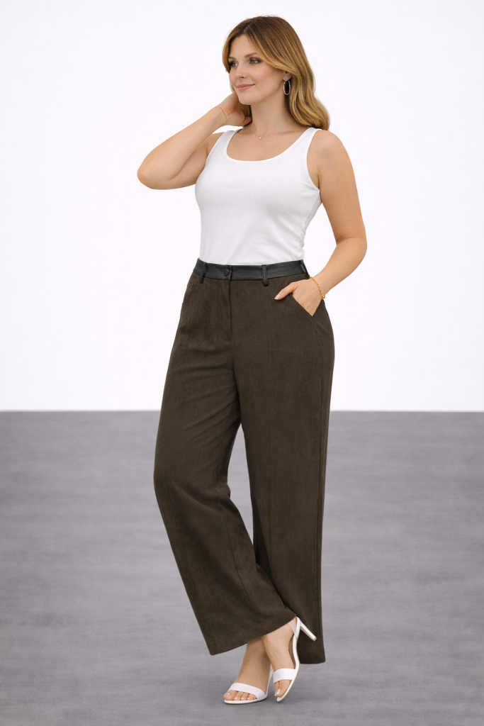 İPEKYOL Süet Pantolon 03221 - HAKİ