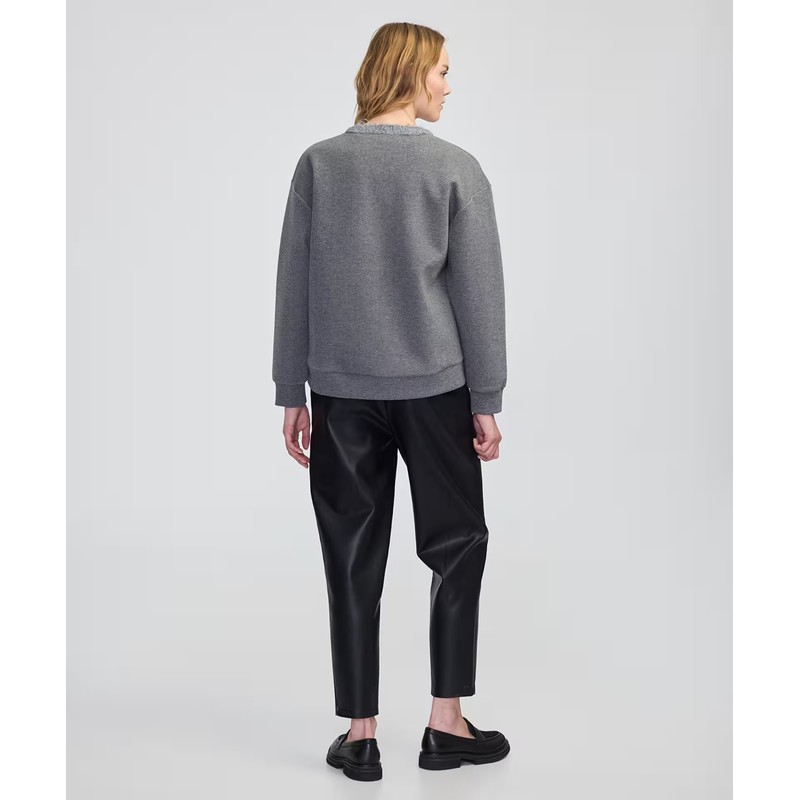 İPEKYOL 3 Boyutlu Çiçekli Kadın Sweatshirt IW6250091048 - GRİ