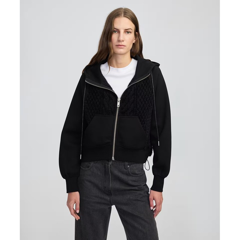 İPEKYOL  Kumaş Mix Kadın Sweatshirt IW6250091060 - Siyah