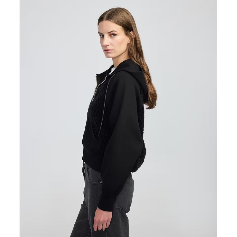 İPEKYOL  Kumaş Mix Kadın Sweatshirt IW6250091060 - Siyah