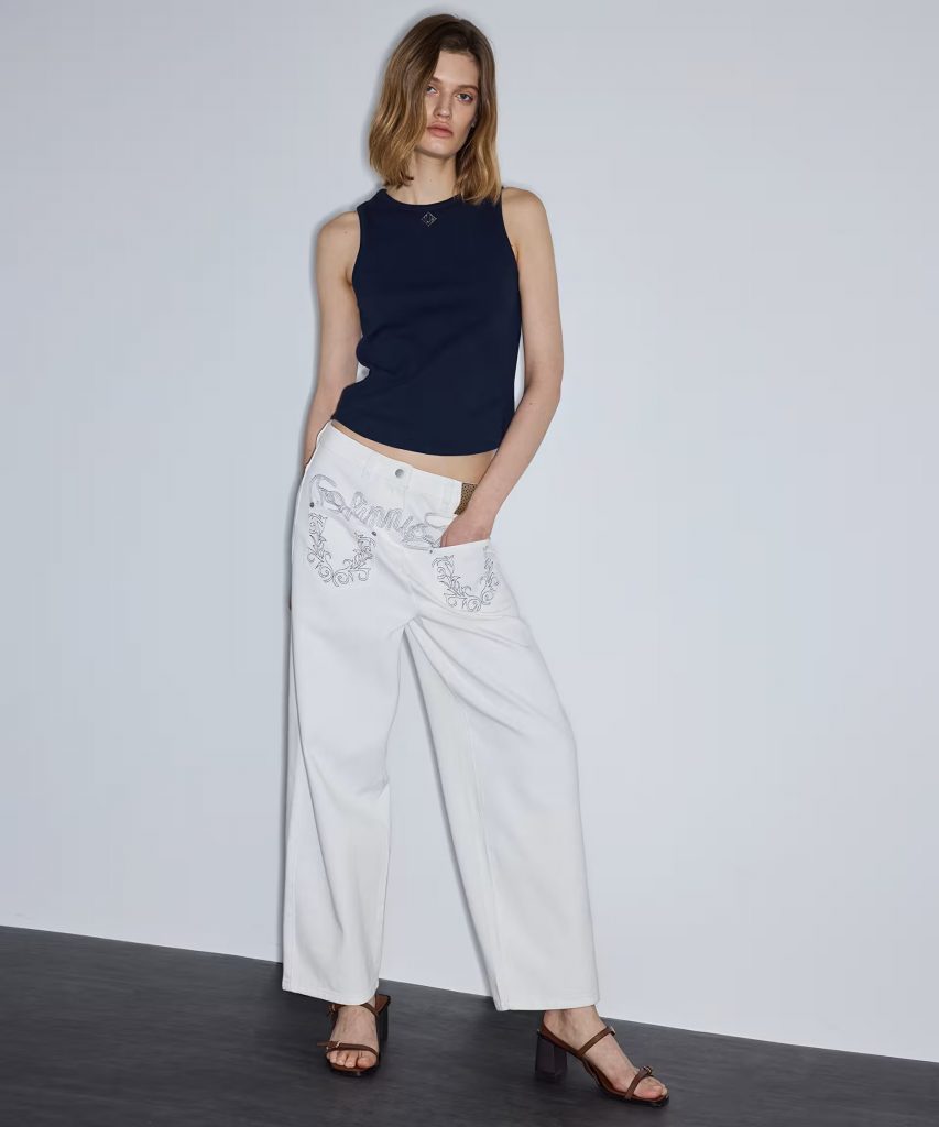 İPEKYOL Monogram aksesuarlı tişört IS1260070049 - Lacivert