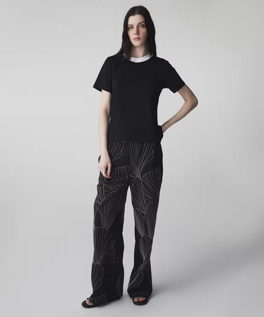 İPEKYOL Kontrast yaka tişört IS1260070106 - Siyah