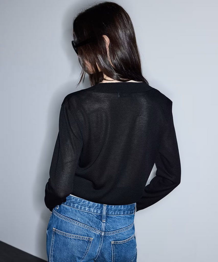 İPEKYOL Çiçek motifli triko IS1260050072 - Siyah