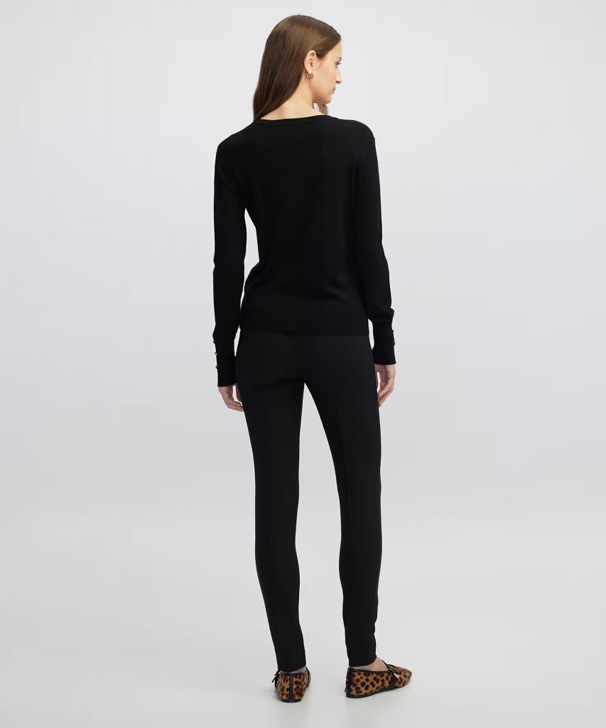 İPEKYOL Kontrast düğmeli triko IW6250050049 - Siyah