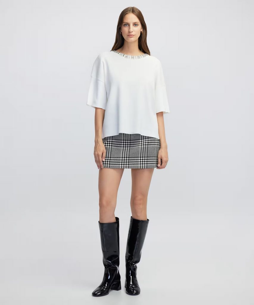 İPEKYOL Strass taş aksesuarlı oversize triko IW6250050063