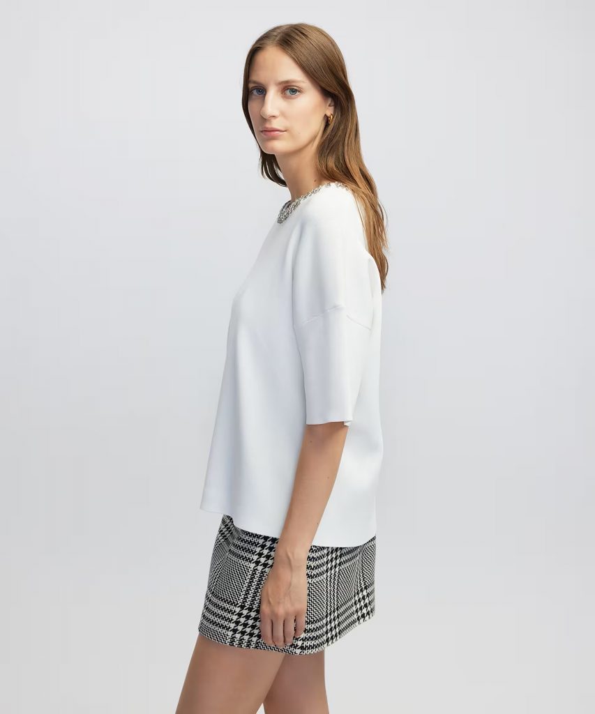 İPEKYOL Strass taş aksesuarlı oversize triko IW6250050063