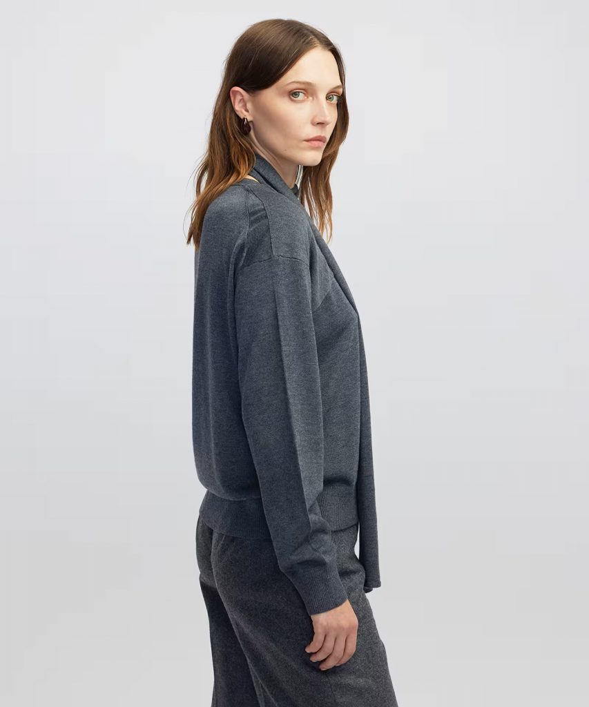 İPEKYOL Atkılı V yaka triko IW6250050079