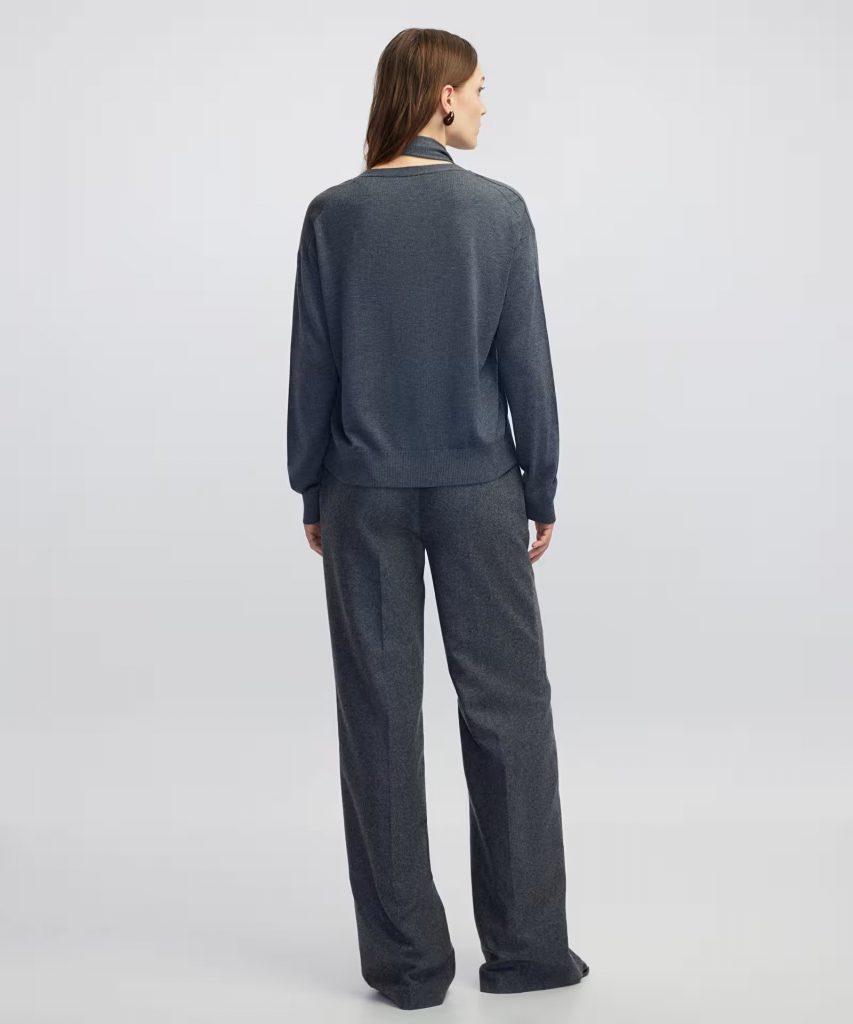 İPEKYOL Atkılı V yaka triko IW6250050079