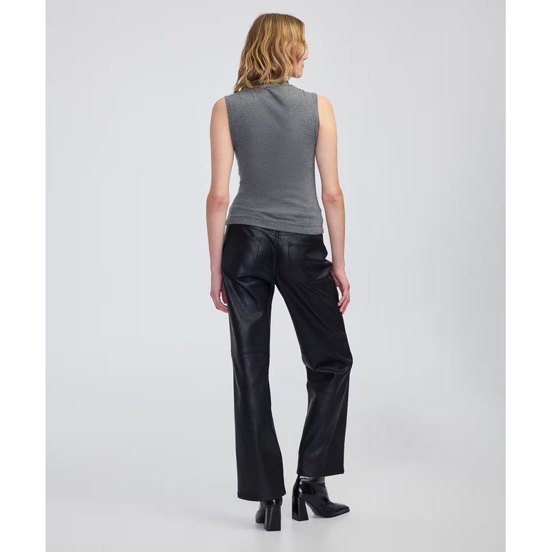 İPEKYOL Yüksek Yaka Kadın Basic T-shirt IW6250070128 - ANTRASİT