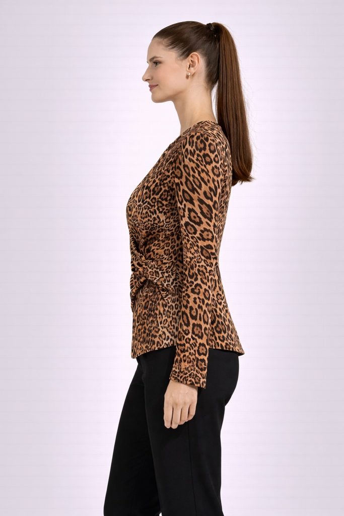 JUS DE POMMES Leopar Desenli Bluz 44142 - leopar