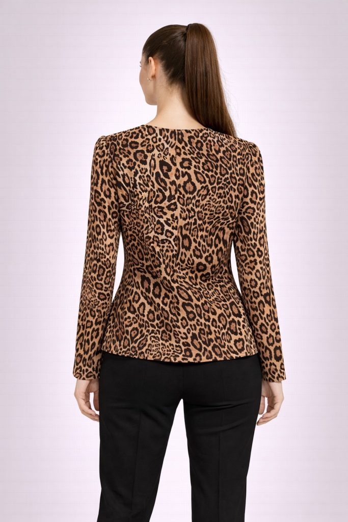 JUS DE POMMES Leopar Desenli Bluz 44142 - leopar