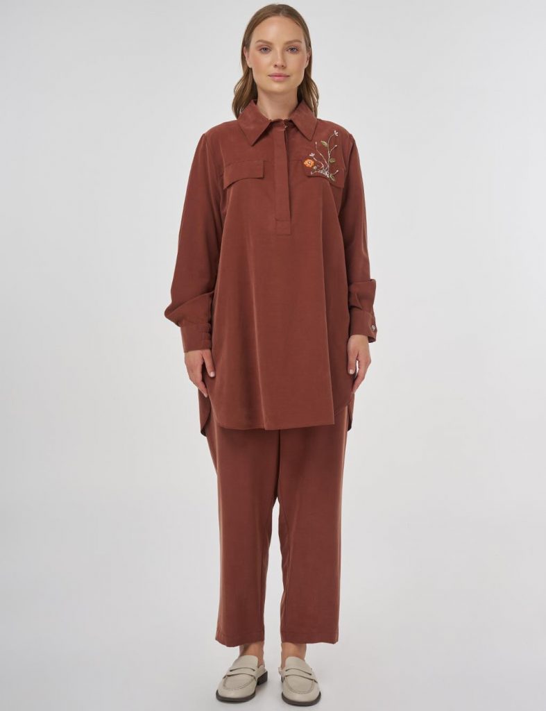 KAYRA Kapak Cepli Modal İkili Takım 16047 B.B - kahve