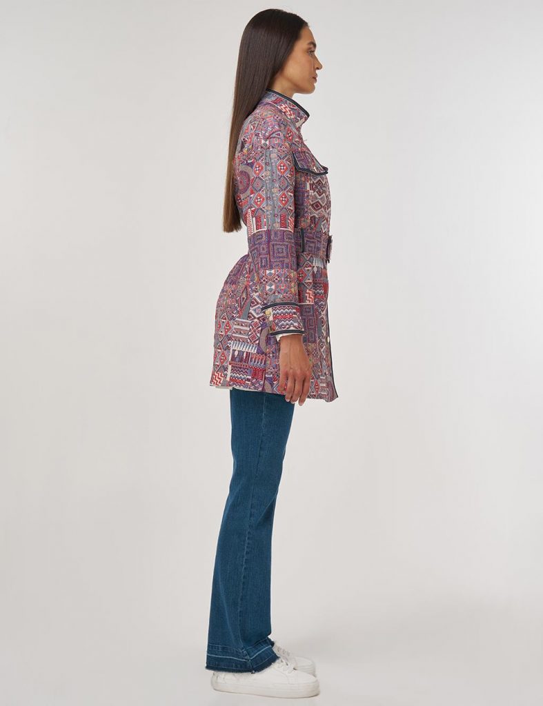 KAYRA Desenli Dik Yaka Ceket 13015