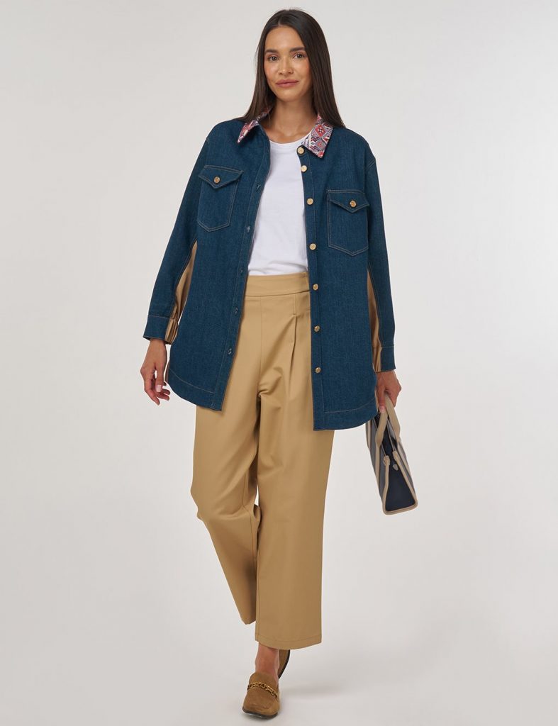 KAYRA Jakarlı Denim Ceket 13020