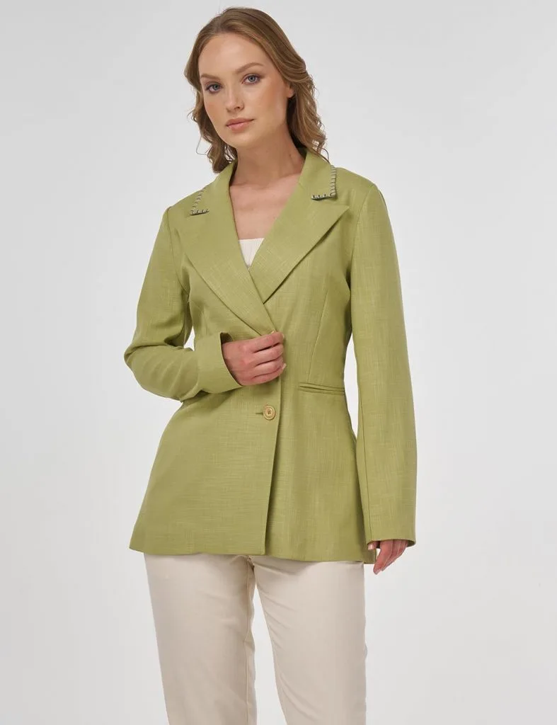 KAYRA Punto Dikişli Viskon Blazer Ceket  13095