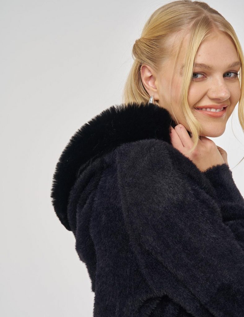 KAYRA Kürk Detaylı Triko Hırka TRK09