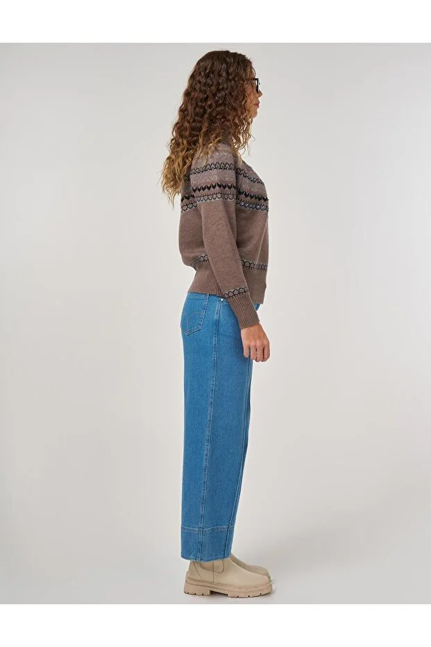 KAYRA Desenli Balıkçı Yaka Triko Kazak TRK171