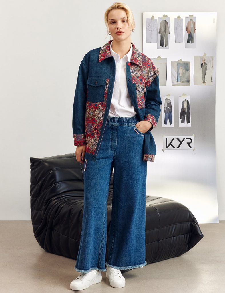 KAYRA Aksesuar Detaylı Marine Fit Denim Pantolon 79014