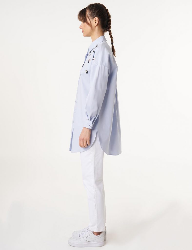 KAYRA Pul Payet İşlemeli Pamuklu Tunik  21125