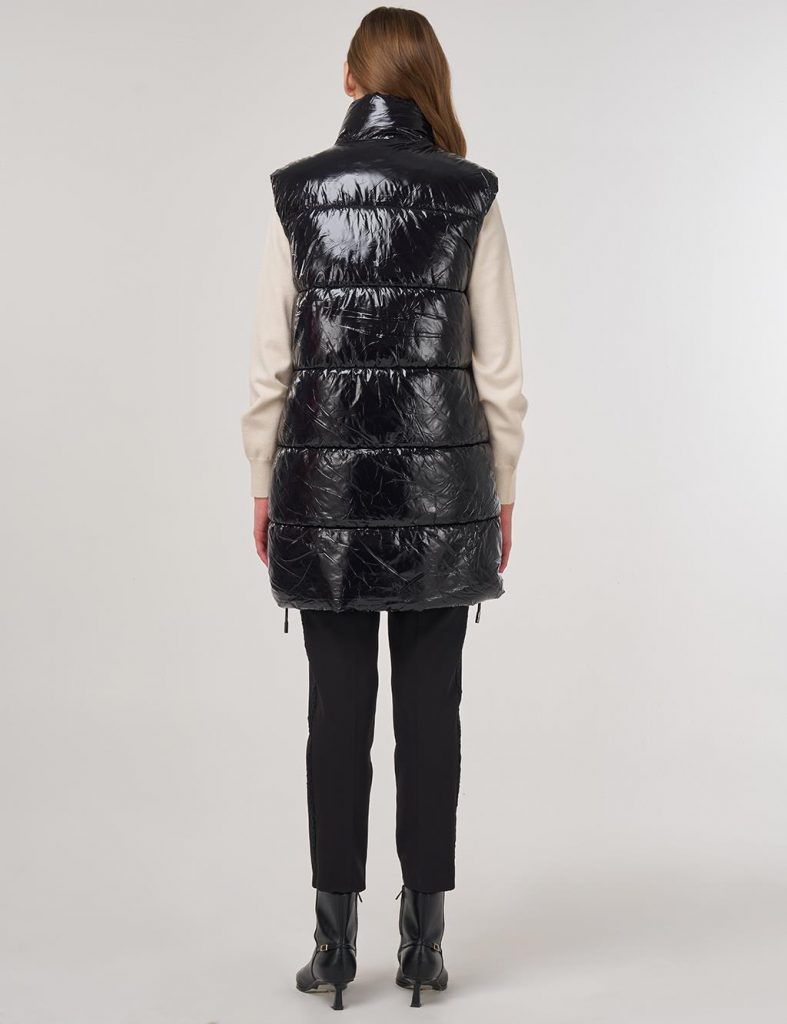 KAYRA Parlak Görünümlü Şişme Yelek 20004 - Siyah