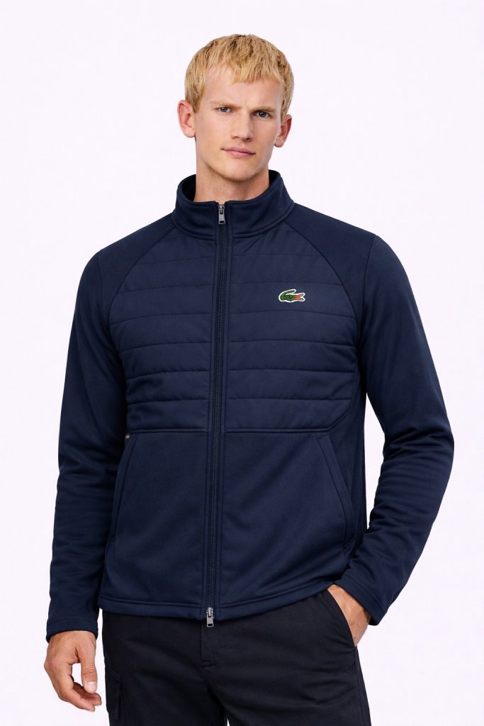 Lacoste Erkek Yüksek Yakalı Kapitone mont BH2638 - Lacivert