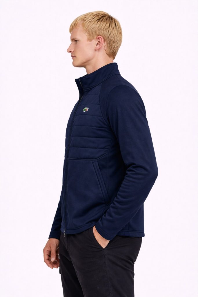 Lacoste Erkek Yüksek Yakalı Kapitone mont BH2638 - Lacivert