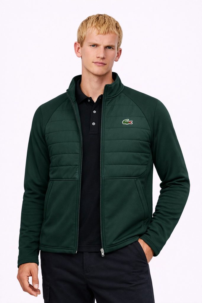 Lacoste Erkek Yüksek Yakalı Kapitone mont BH2638 - YEŞİL