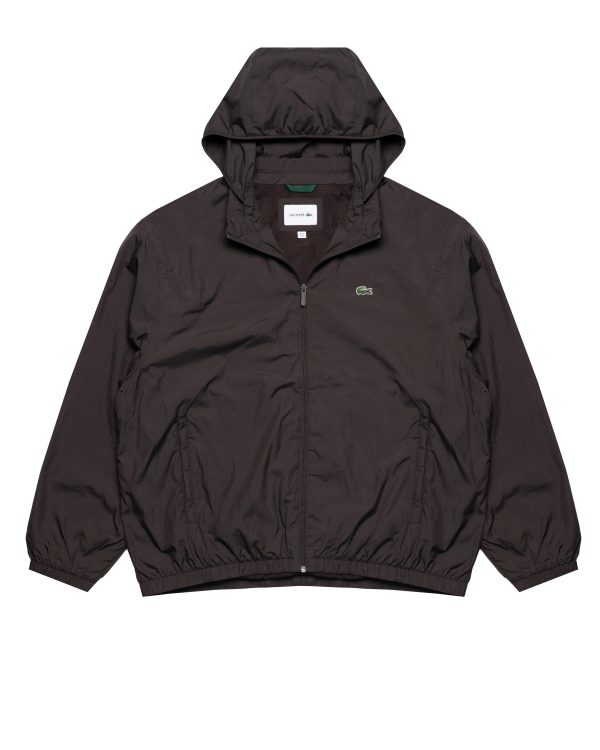 Lacoste Erkek Kapüşonlu Siyah Yağmurluk BH8901