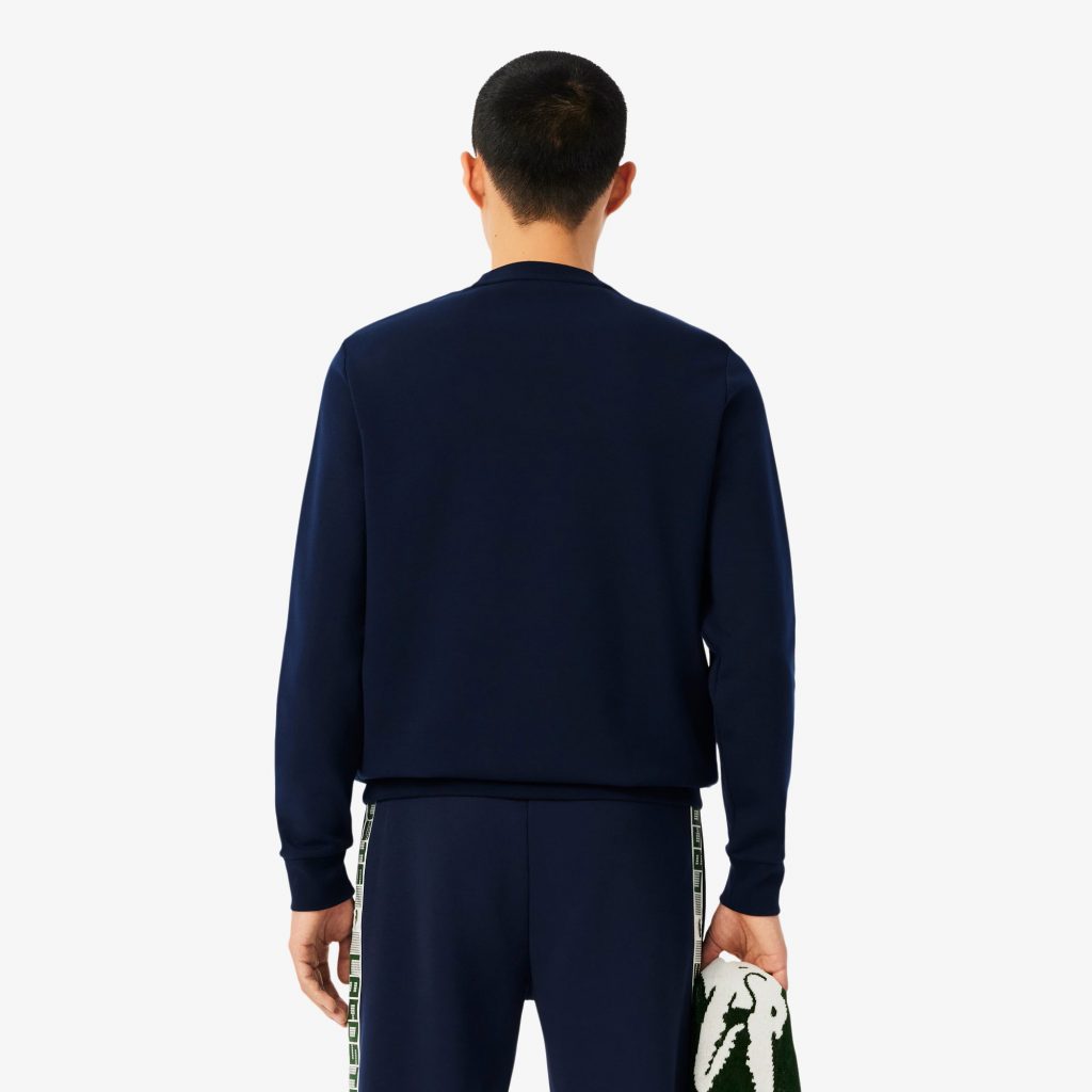 Lacoste Markalı Çizgili Tenis Sweat SH4767 - Lacivert