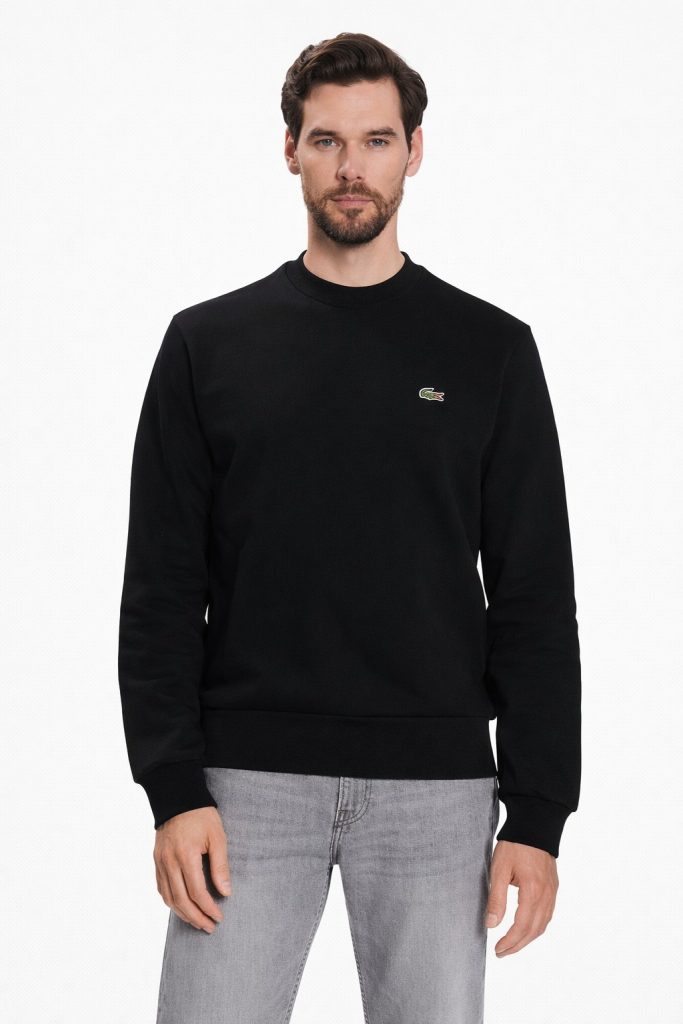 Lacoste Normal Kesim Sweat SH9608 - Siyah