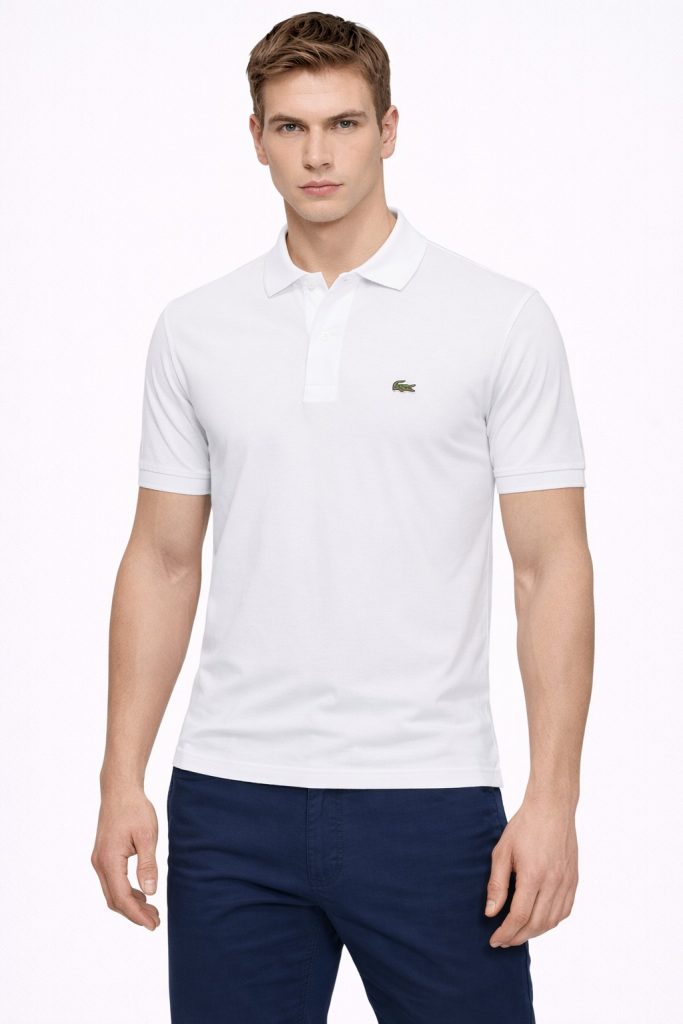 Lacoste Erkek Classic Fit T-shırt L1212 - Beyaz
