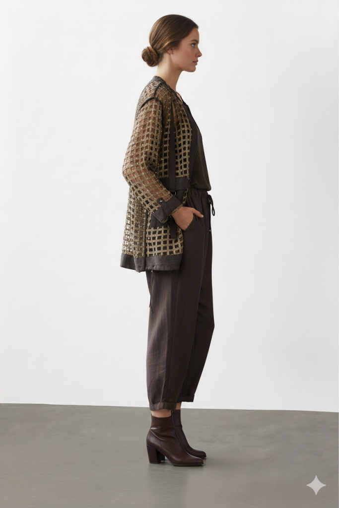 LİSSMORE Fileli 2' li Takım 5908 - kahve