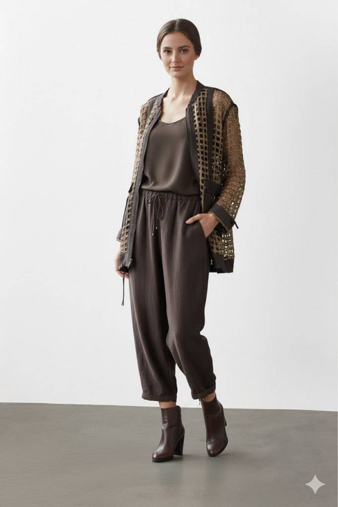 LİSSMORE Fileli 2' li Takım 5908 - kahve