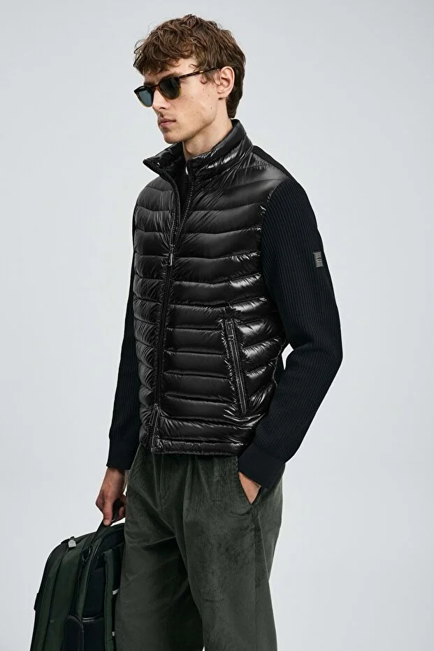 LUFİAN Glenn Kaz Tüyü Erkek Mont 112120243 - Siyah