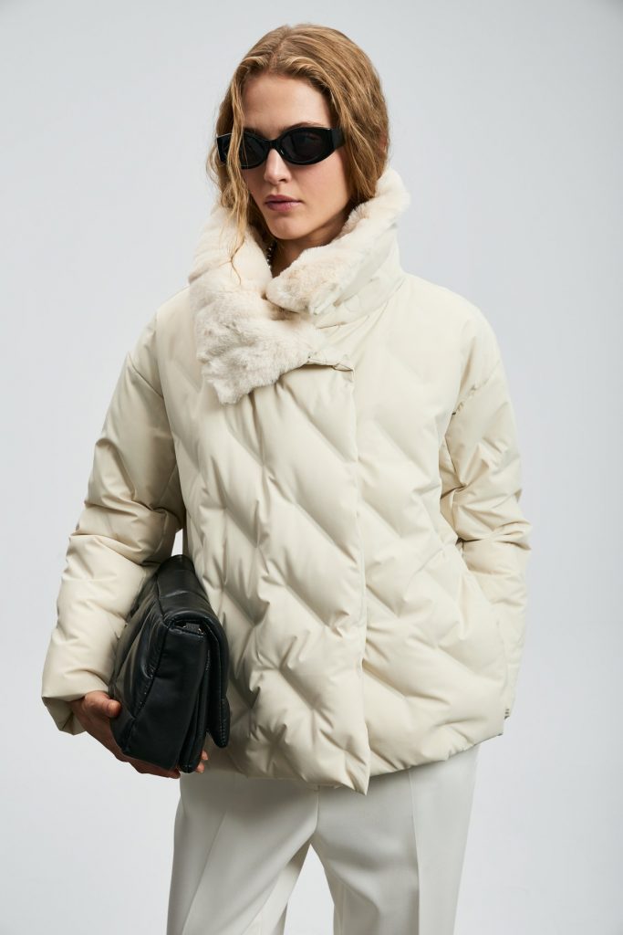LUFİAN Monıca Kaz Tüyü Kadın Mont 122120047 - EKRU