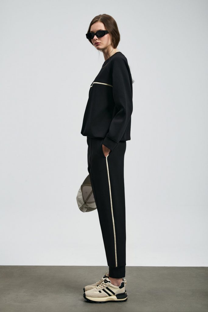 LUFİAN Angelına Kadın Örme Sweatshırt 122030019 - Siyah