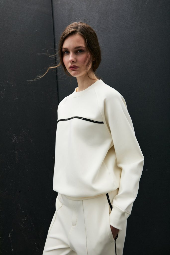 LUFİAN Angelına Kadın Örme Sweatshırt 122030019 - KIR.BEYAZ