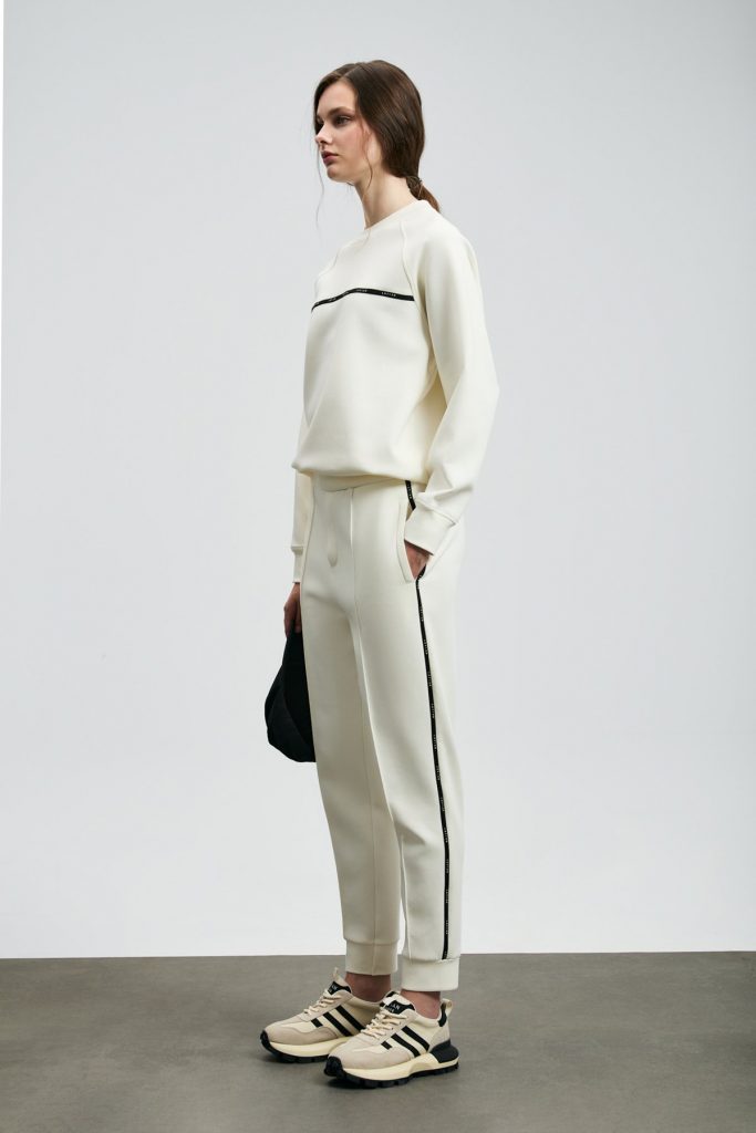 LUFİAN Angelına Kadın Örme Sweatshırt 122030019 - KIR.BEYAZ