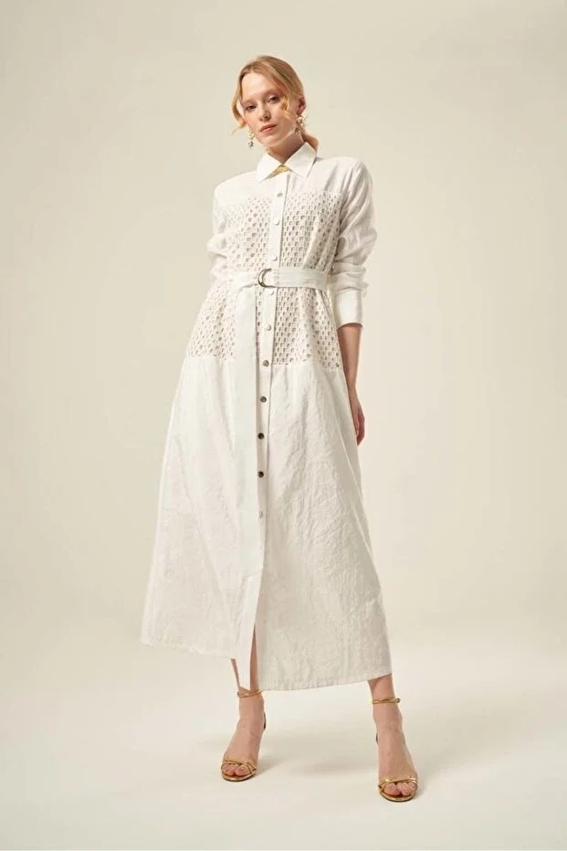 MASCARA Elbise 5105 - EKRU