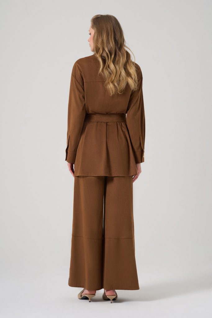 MASCARA Kuşaklı Taba Gömlek 2108