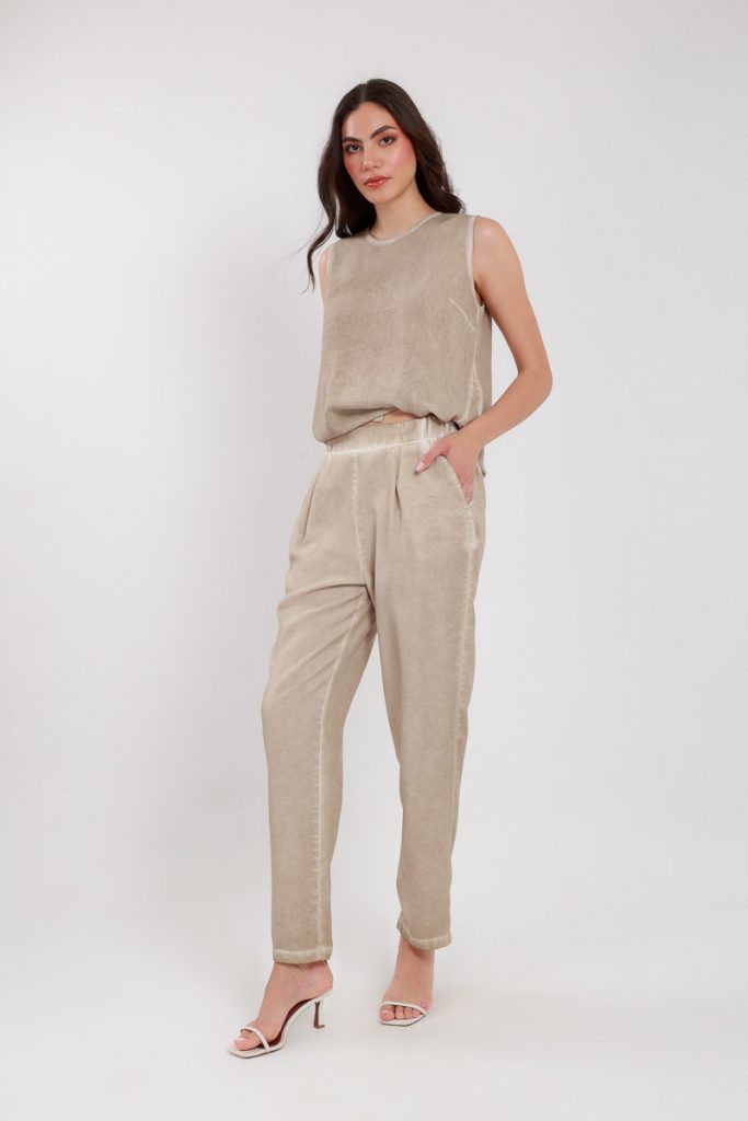 MASCARA  Yıkama Efekltli Lastikli Pantolon 3131