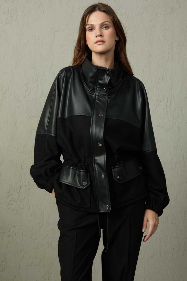 MEZZURA Deri Detaylı Mont 1635