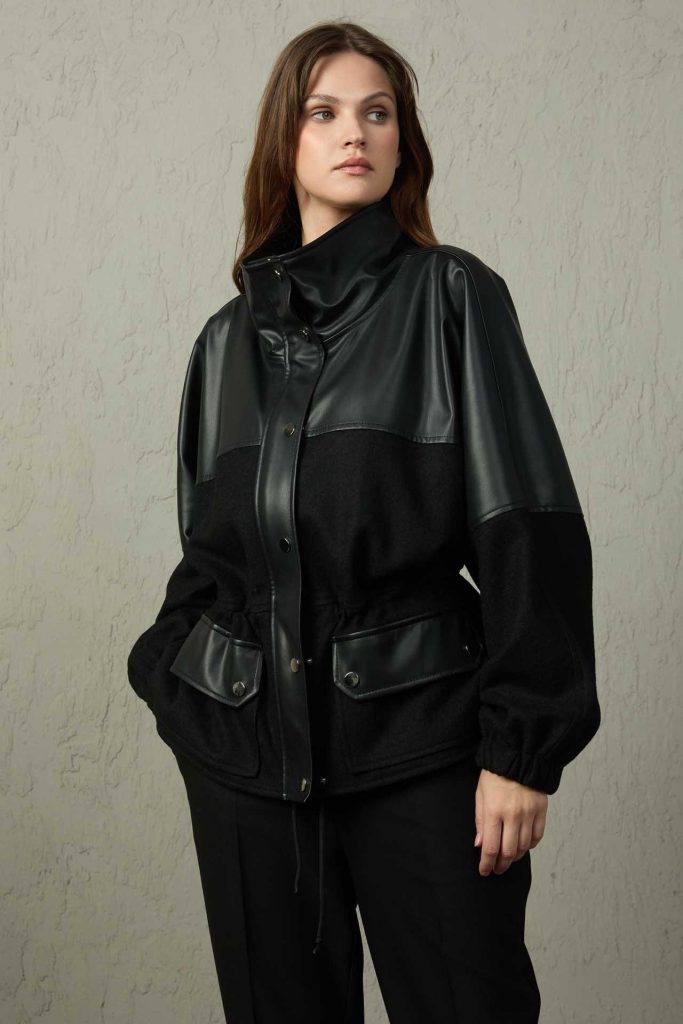 MEZZURA Deri Detaylı Mont 1635