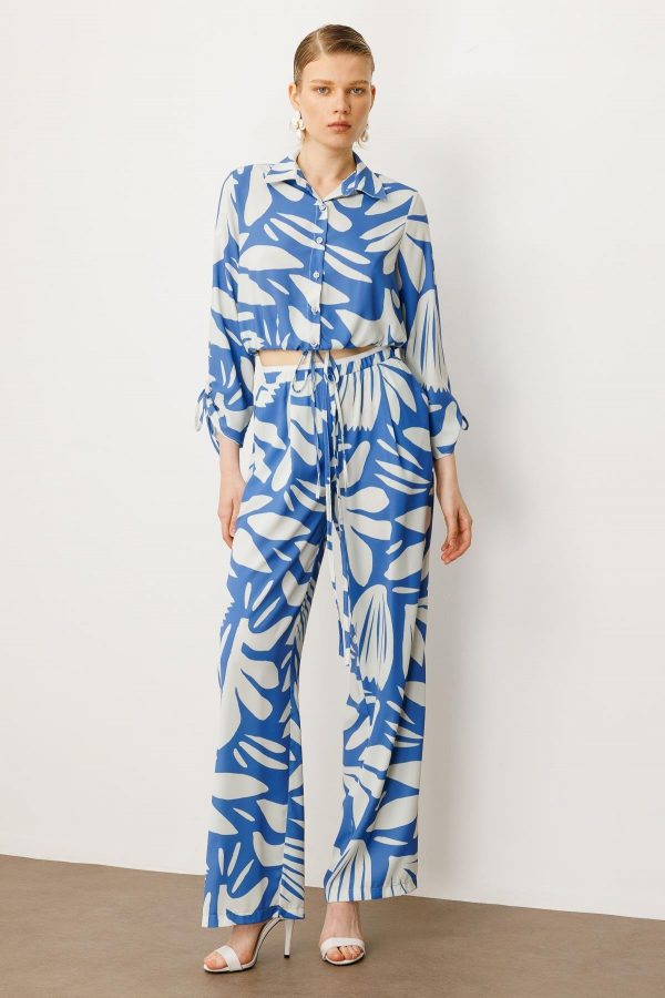 MODAİLGİ Lastikli Şerit Detaylı Kolları Bağlamalı Bluz  10065