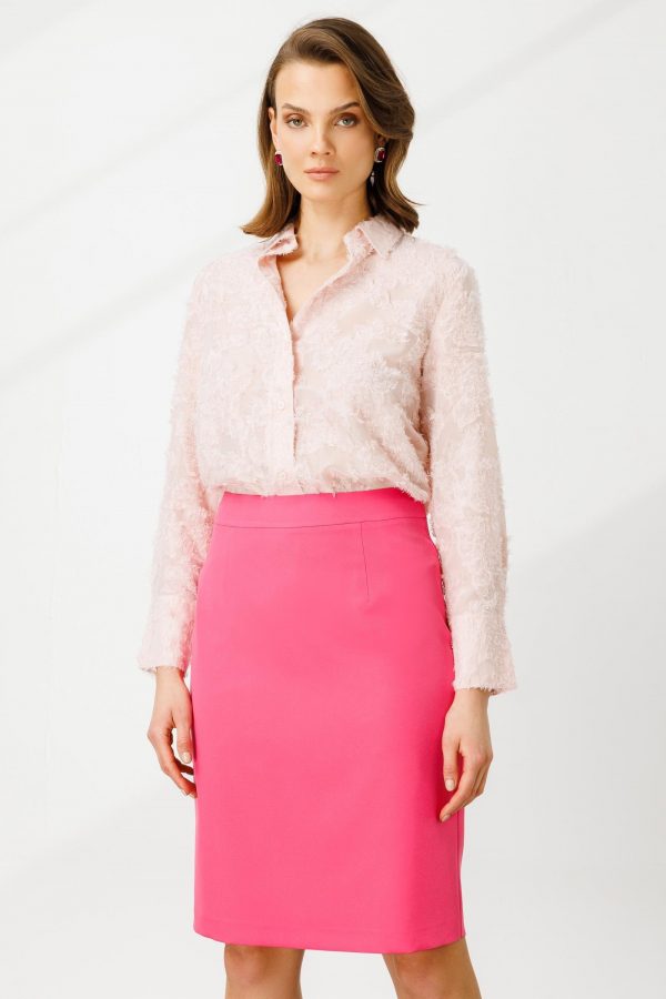 MODAİLGİ Arkadan Yırtmaçlı Kemerli Düz Dar Etek 3509