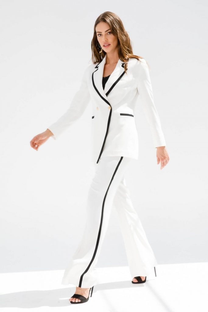 MODAİLGİ  Enkürüsteli Bol Paça Pantolon  4076 - EKRU