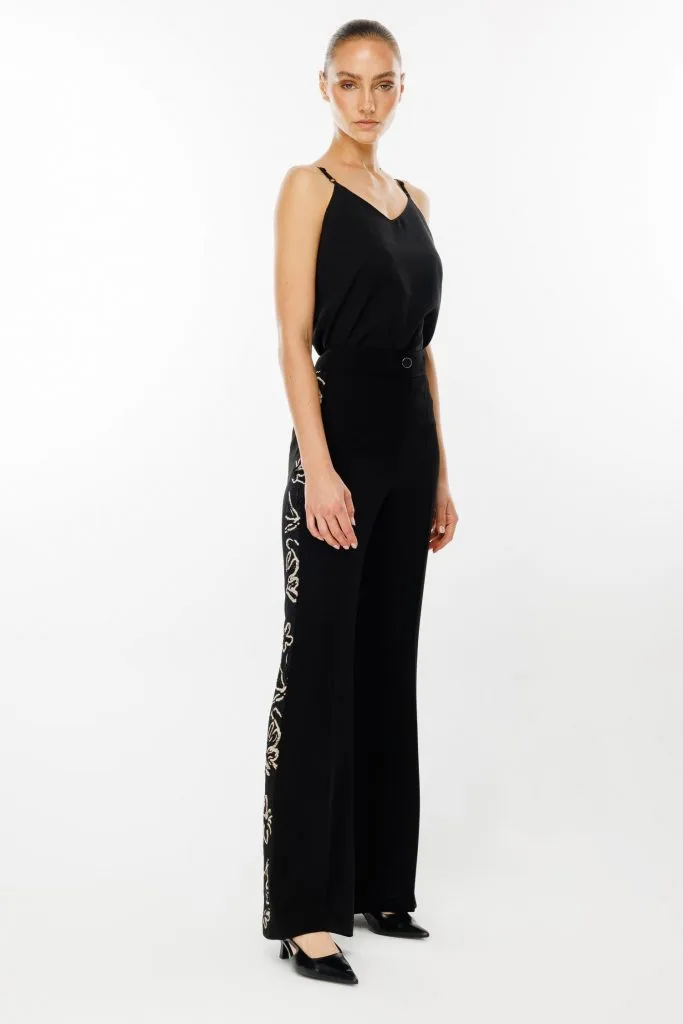 MODAİLGİ Yanları Güpür Şeritli Pantolon 4143