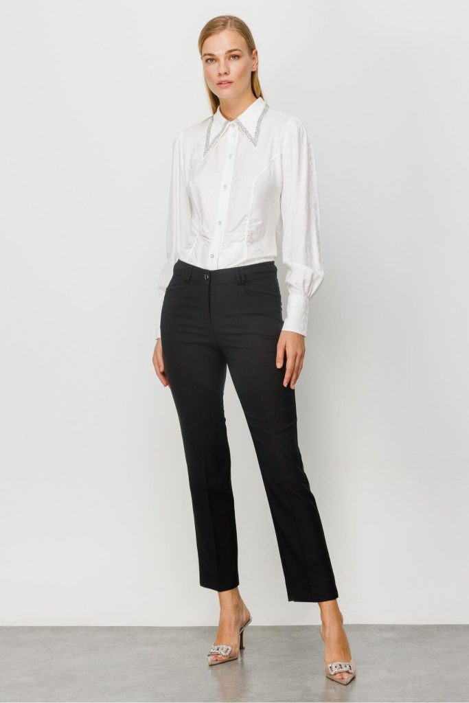 MODAİLGİ  Beş Cep İspanyol Paça Pantolon  4511 - Siyah