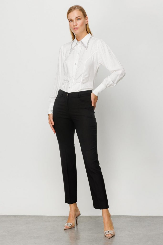 MODAİLGİ  Beş Cep İspanyol Paça Pantolon  4511 - Siyah