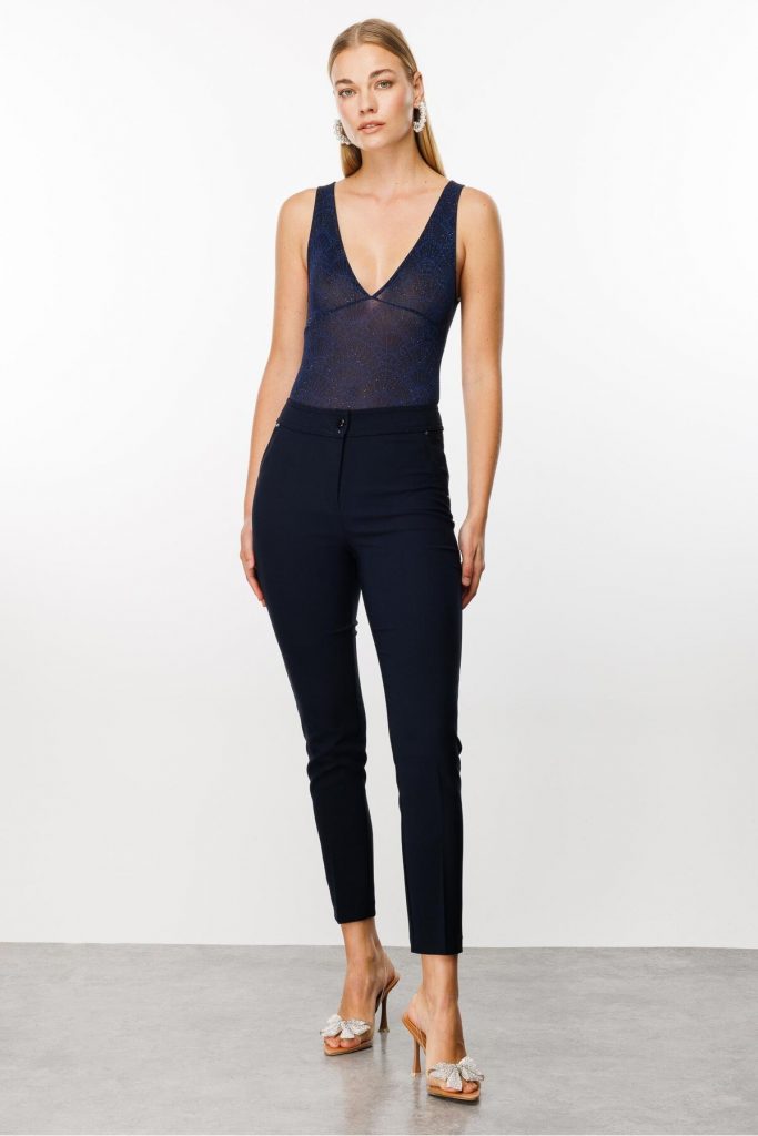 MODAİLGİ  Beş Cep İspanyol Paça Pantolon  4511 - Lacivert